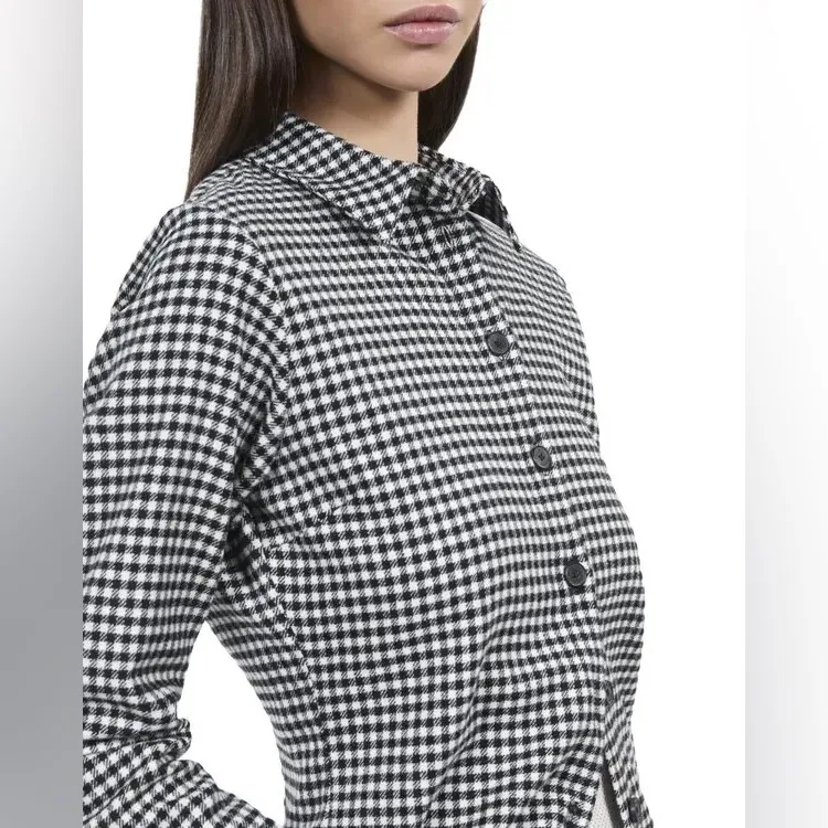 THE KOOPLES Wooly Houndstooth Button down Shirt Size FR 2/ 6/Medium US NWT - Image 8