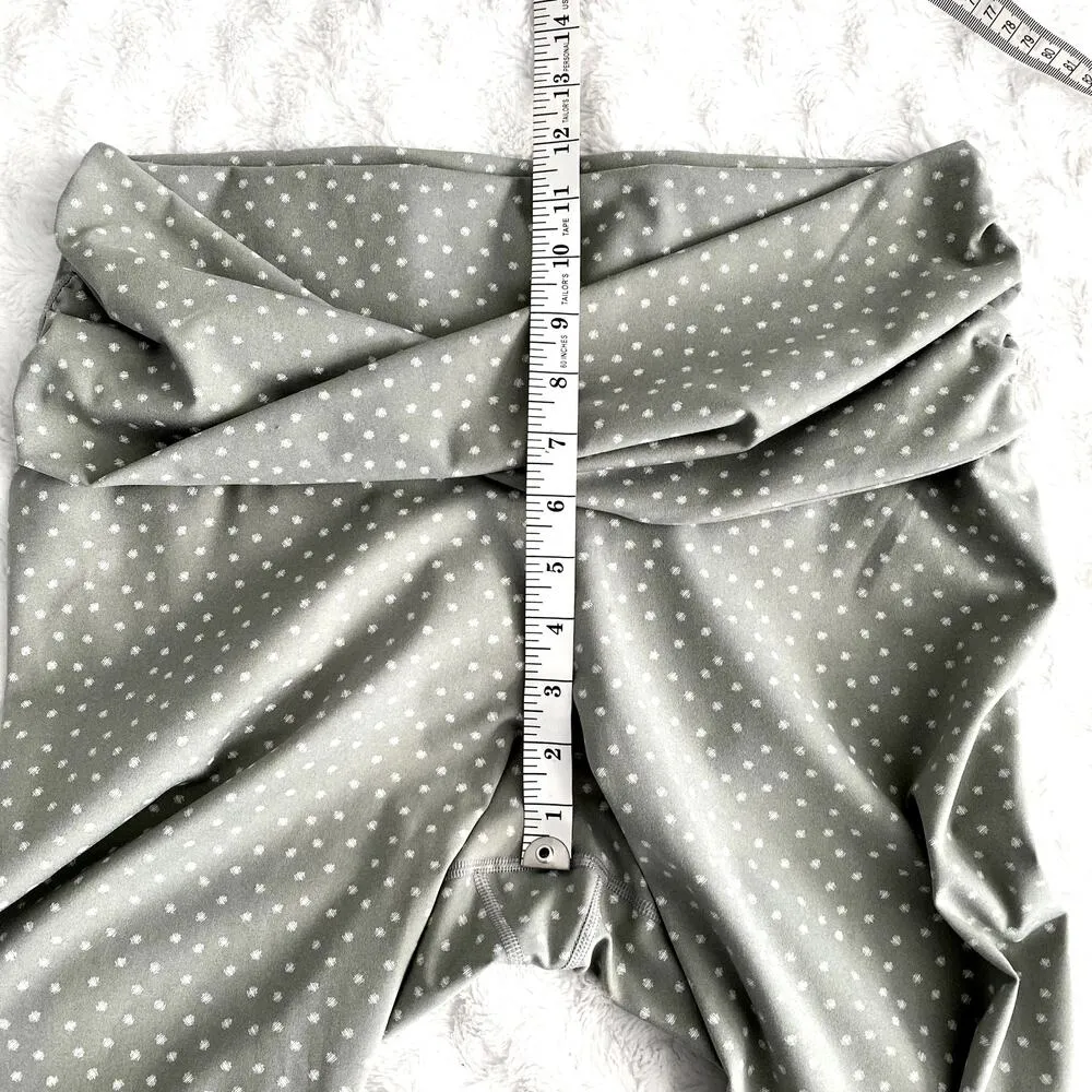 Nike Yoga Gray Polka Dot Twist 7/8 Cropped Athletic Tights Leggings XL - Image 6