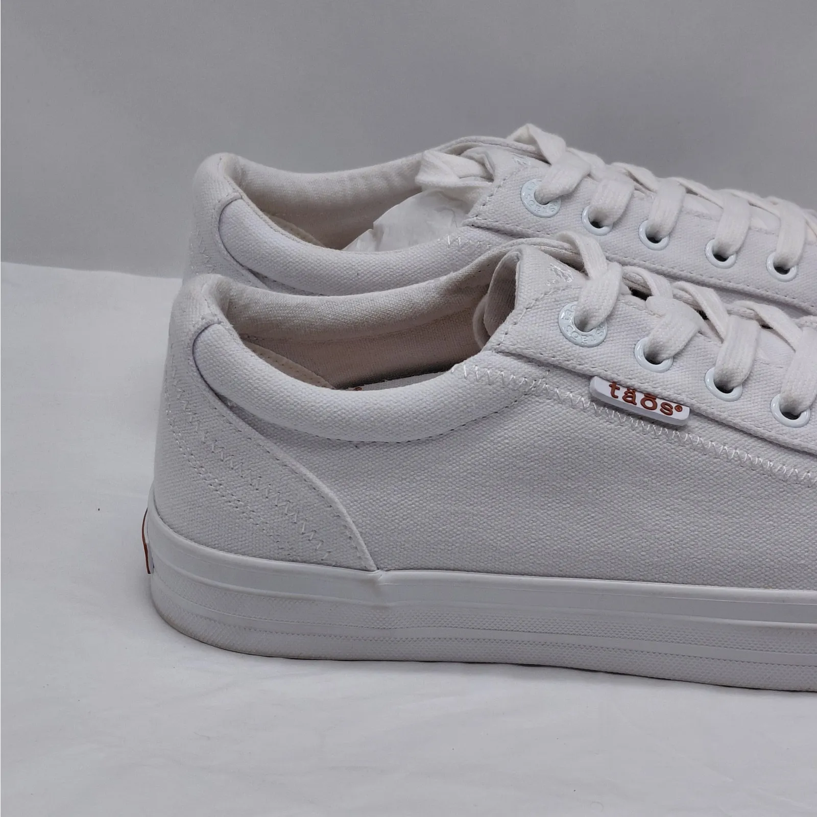 Taos Plim Soul Womens Canvas Sneaker Size 10W White Lace Up Casual Shoes Comfort - Image 6