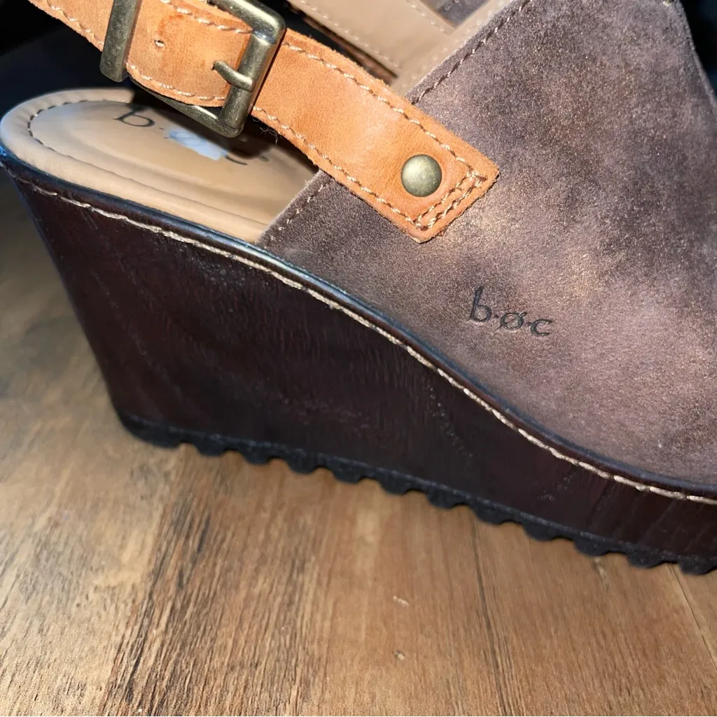 NWT boc Women's Noelle Bronze Wedge Sandal Brown Size 8 - Image 8