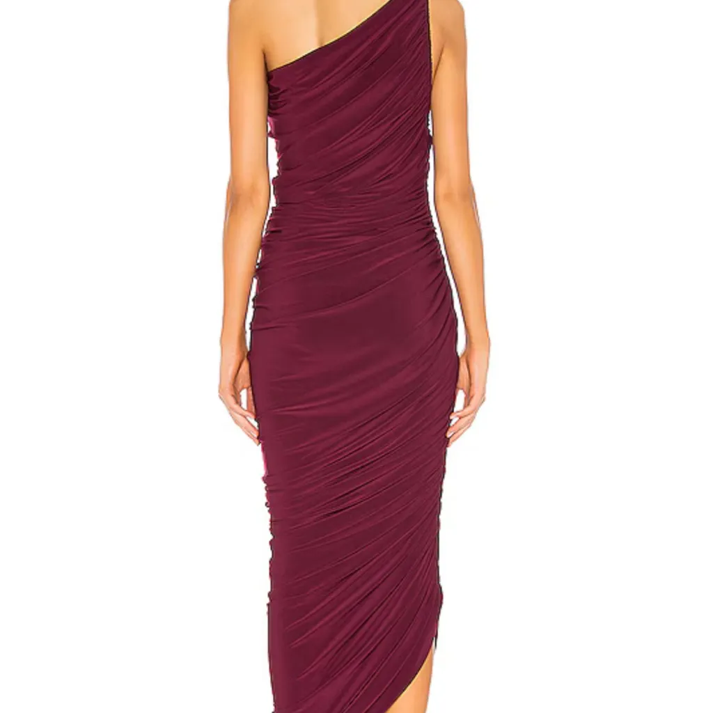Norma Kamali One-Shoulder plum Dress - Image 4