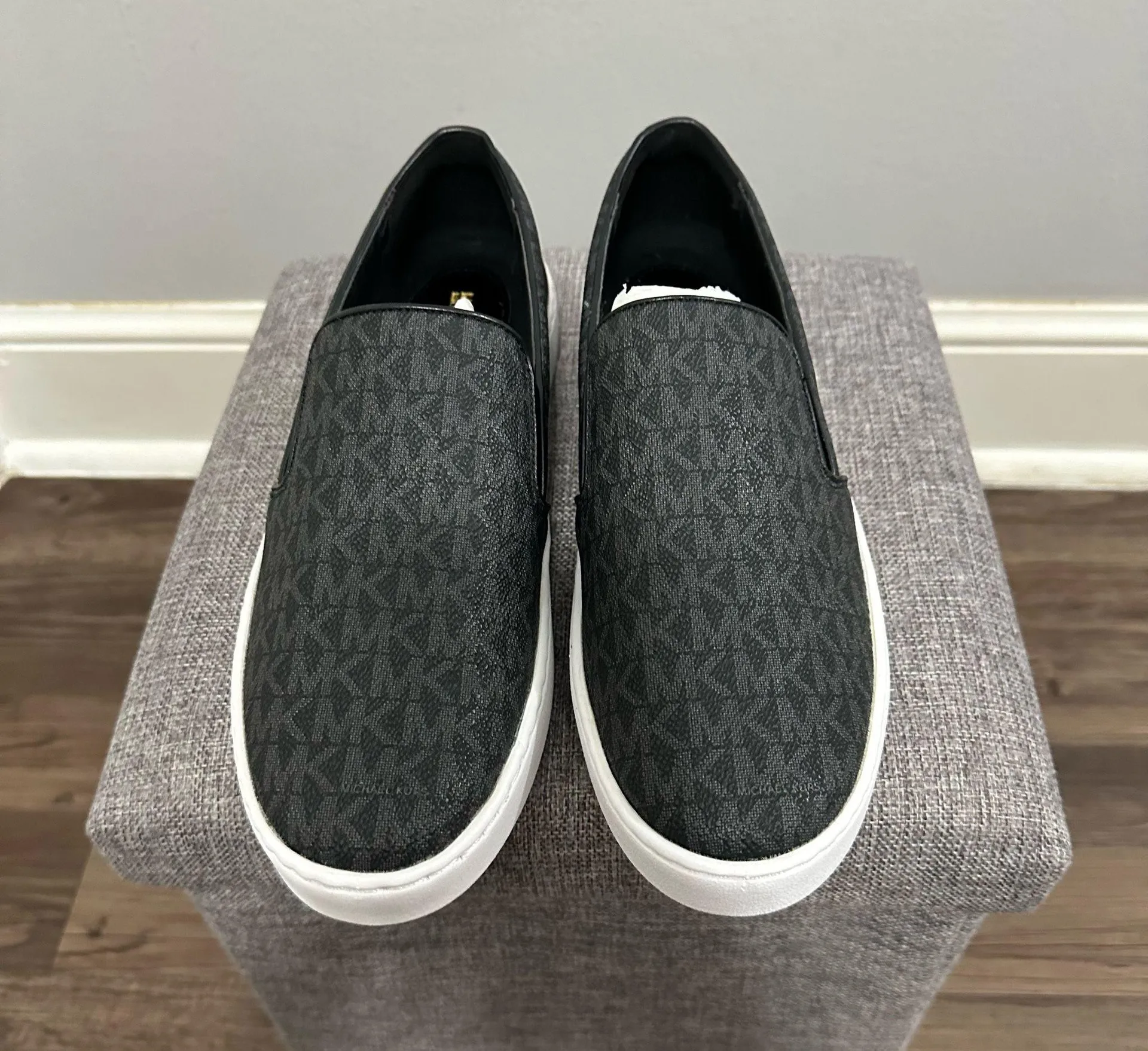 MICHAEL Michael Kors Black Women's Keaton Logo Print Loafers Size 10 - Image 6