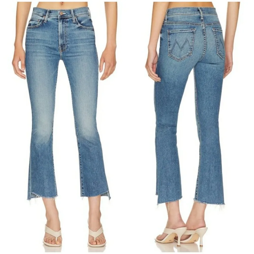 💕MOTHER💕 The Insider Crop Step Fray Jeans ~ Juicin' 34 NWT Blue - Image 10