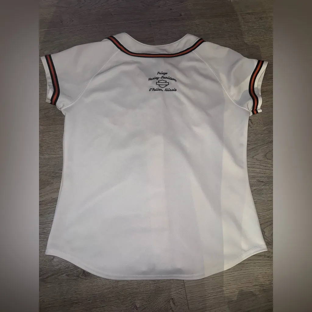 Harley Davidson Jersey Large O’Fallon. Illinois’s Red - Image 7