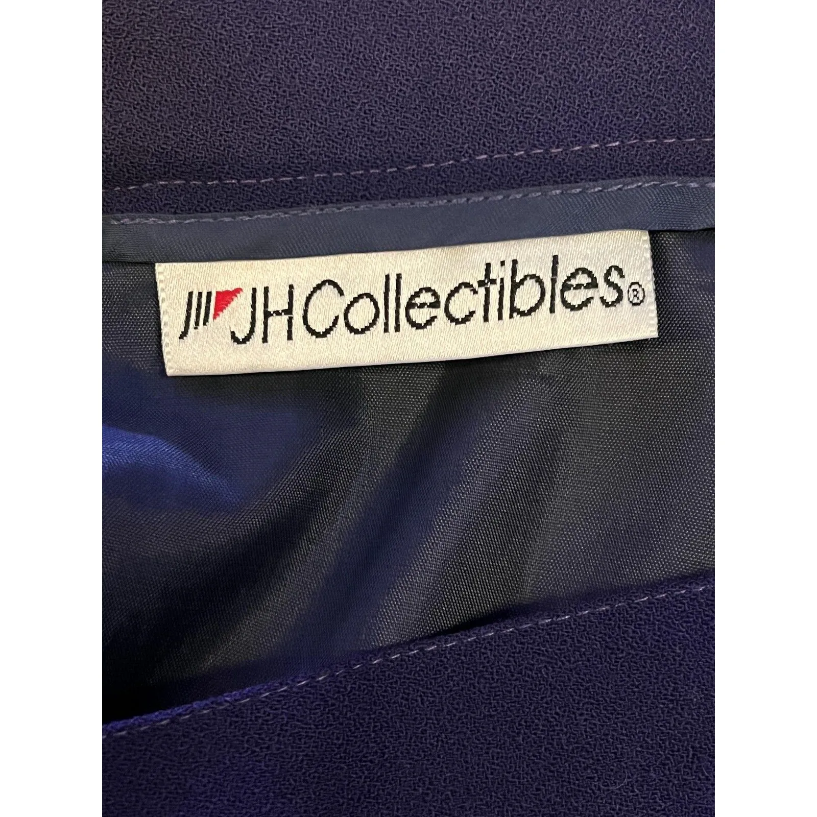 JH Collectibles Skirt Womens Purple Wool Lined Maxi Front Slit Made in USA Size L - Image 10