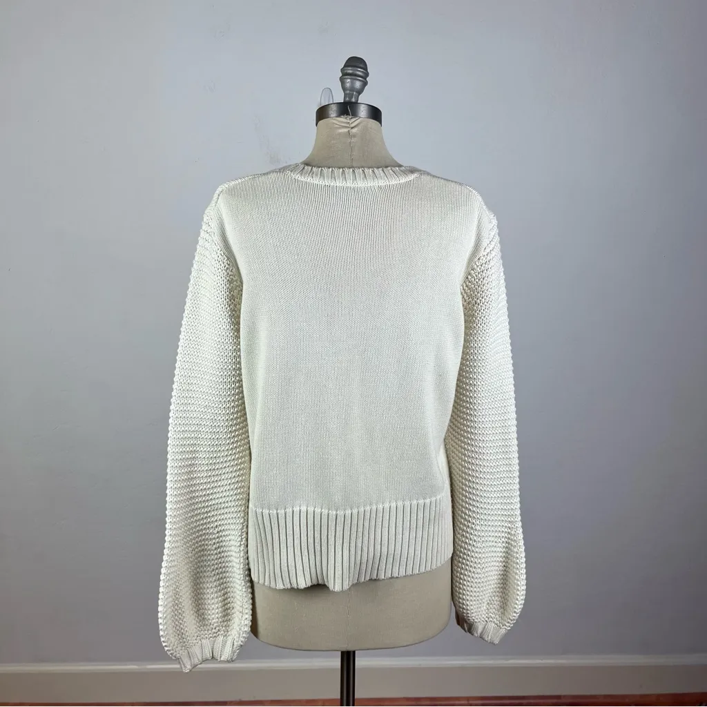 Mih Jeans Cream Lova Knit Sweater Size L - Image 6