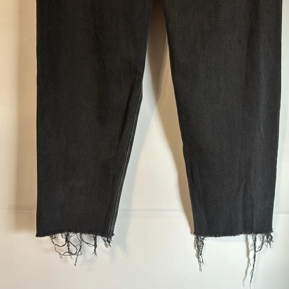 High Waist Black Wash Relaxed Mom Jeans Size 4 - Image 11