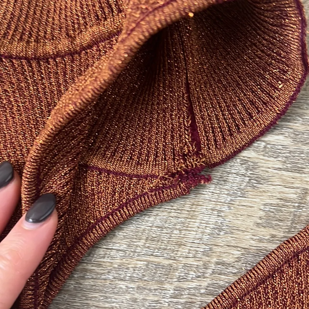 NWT Cult Gaia Jet Knit Dress In Maroon Peak Size Small (damaged) - Image 9