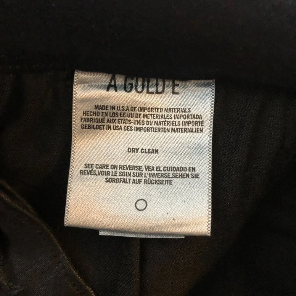 Agolde Womens Jeans Skinny Waxed Denim Black Stretch 28 - Image 4