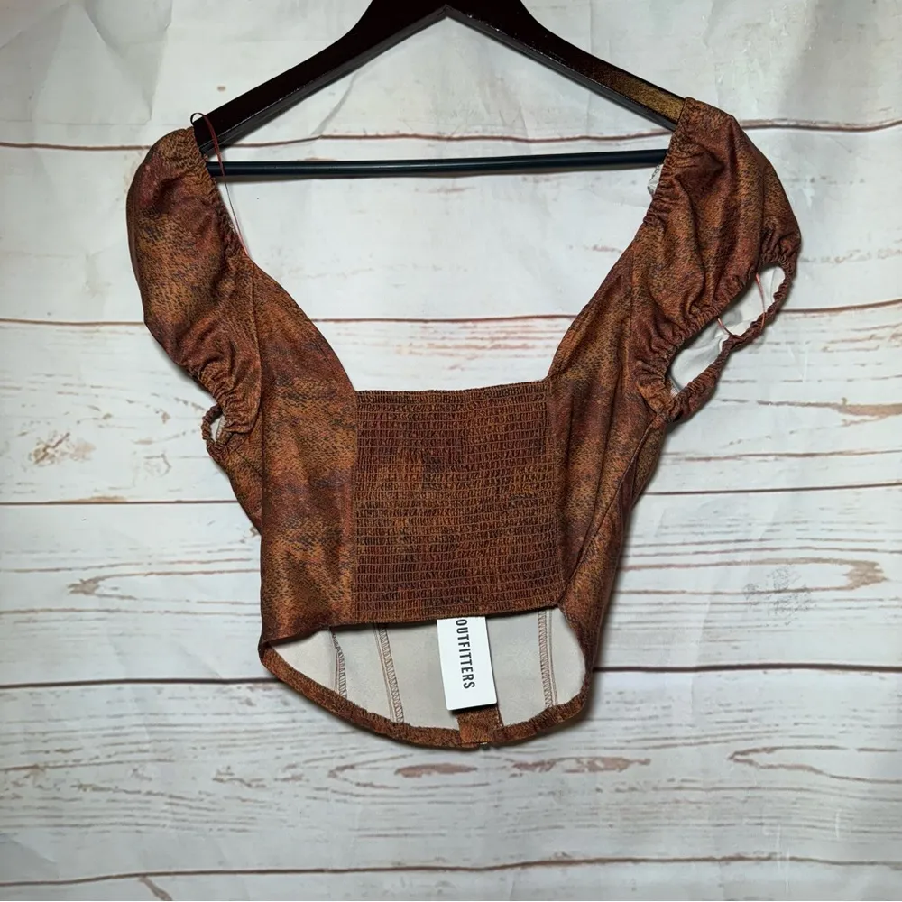 Urban Outfitters • Crop Top • Snakeskin Print • Brown • Medium - Image 8