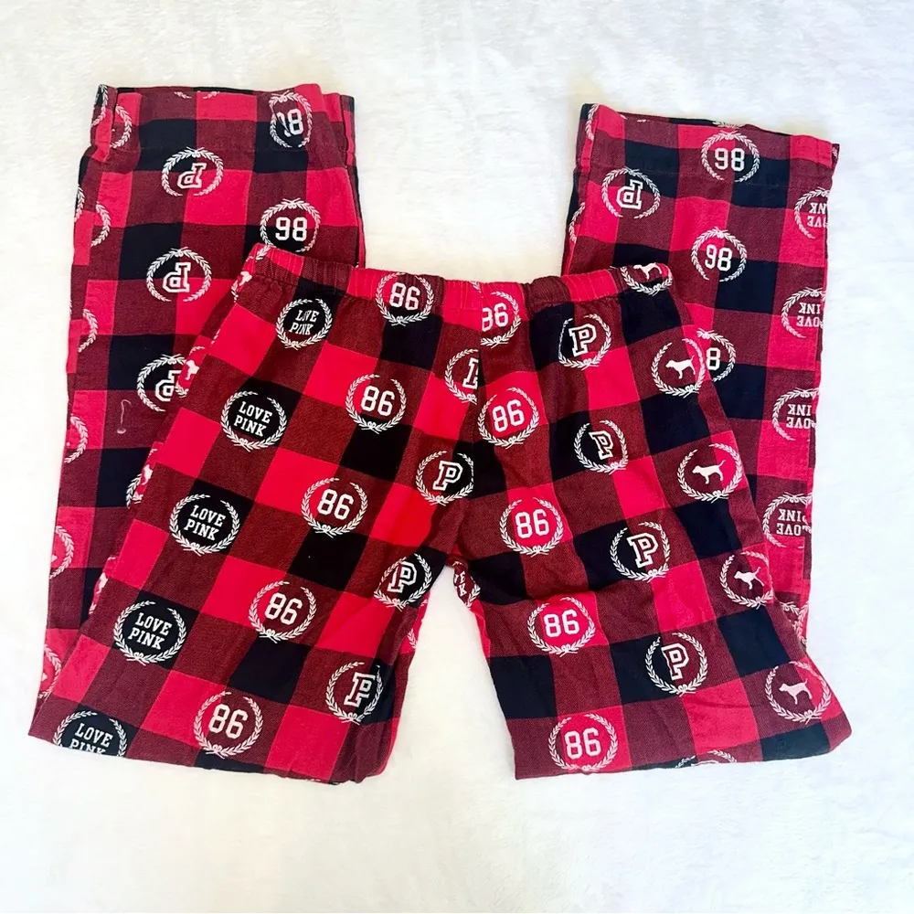 Vintage Y2K VS PINK Red Logo Pajama Pants! - Image 4