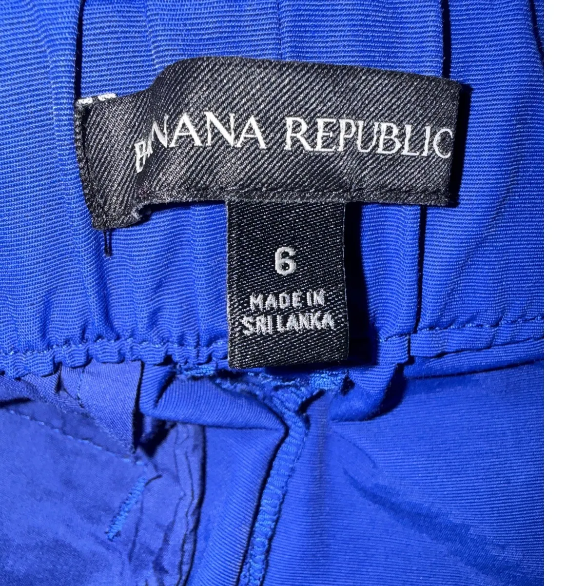 Banana Republic Wide Leg High Rise Paperbag Pant Voltage Blue Size 6 - Image 8