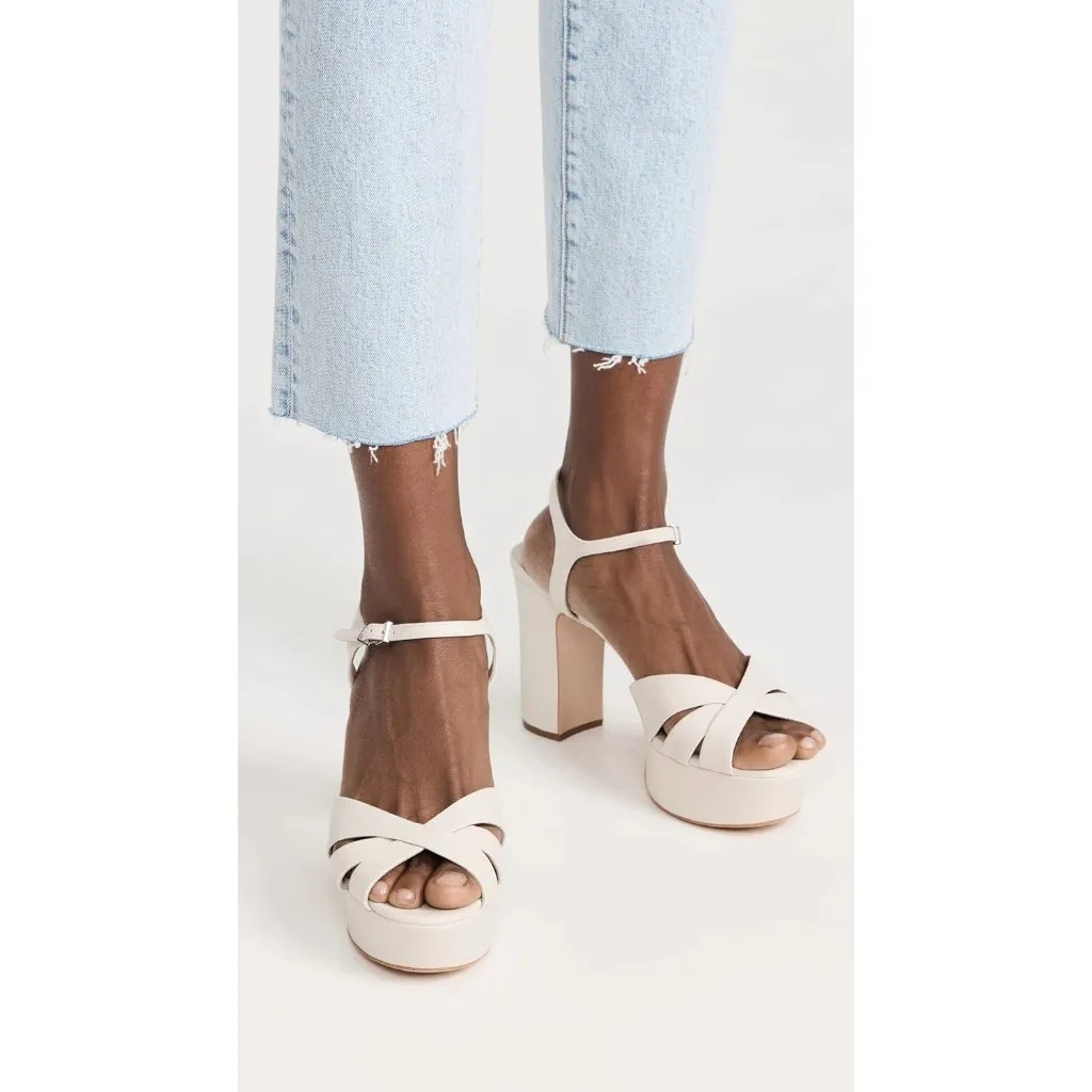 Schutz Keefa Sandals in White 9 with box Womens Platform High Heels - Image 16