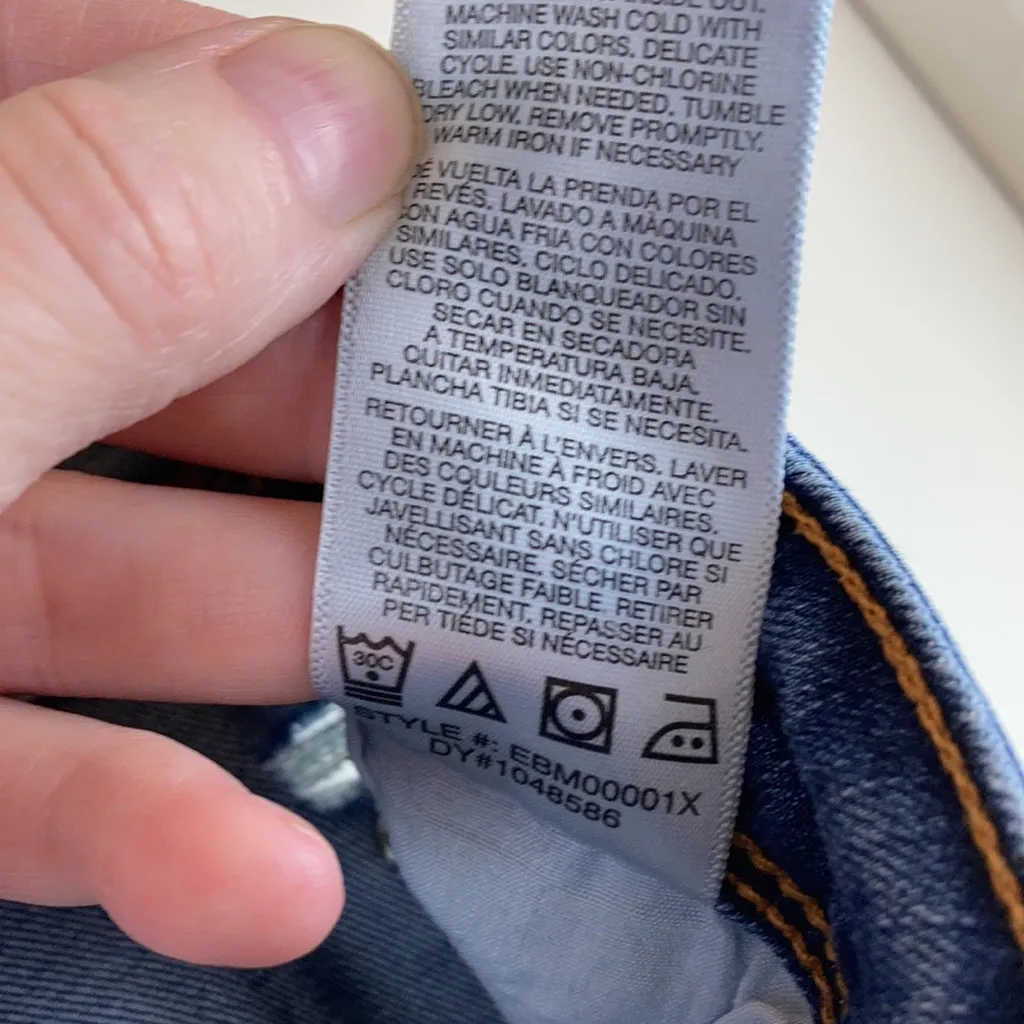 🌞Kensie Distressed Effortless Ankle Mid Rise Skinny Zip Up Jeans A144 Blue Size undefined - Image 5