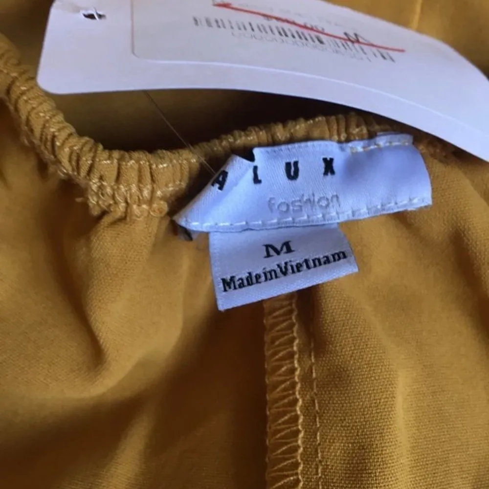 NWT FavLux medium mustard maxi dress - Image 5