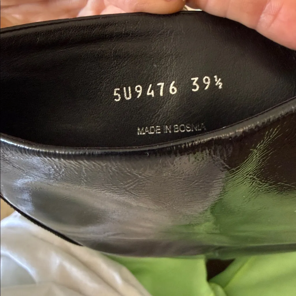 Miu Miu Shiny Black patent calf leather boots size 39.5 - Image 11