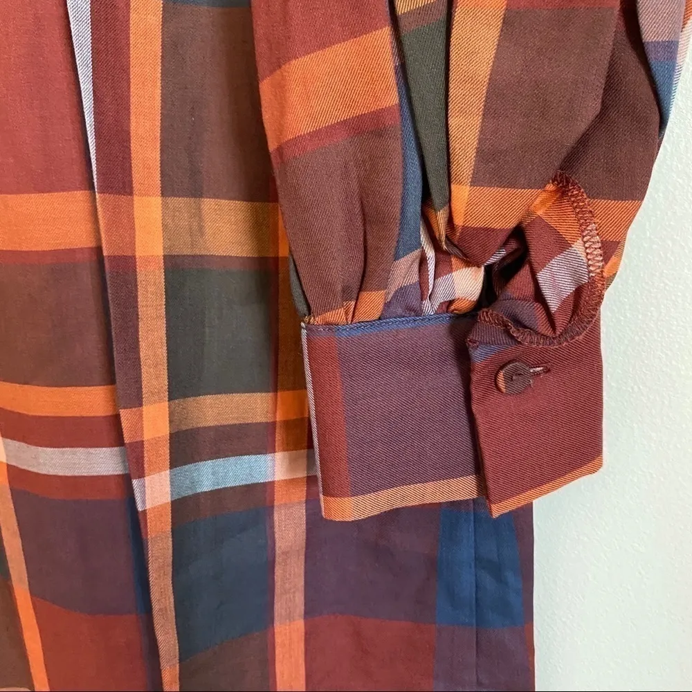 𝅺NWT PETERSYN Adele Shirt Dress Gotham Plaid Small - Image 13