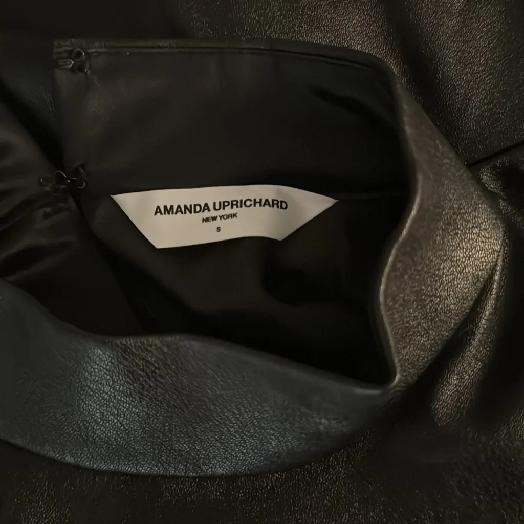 Amanda Uprichard Wade Faux Leather Mini Dress - Black Size S - Image 8