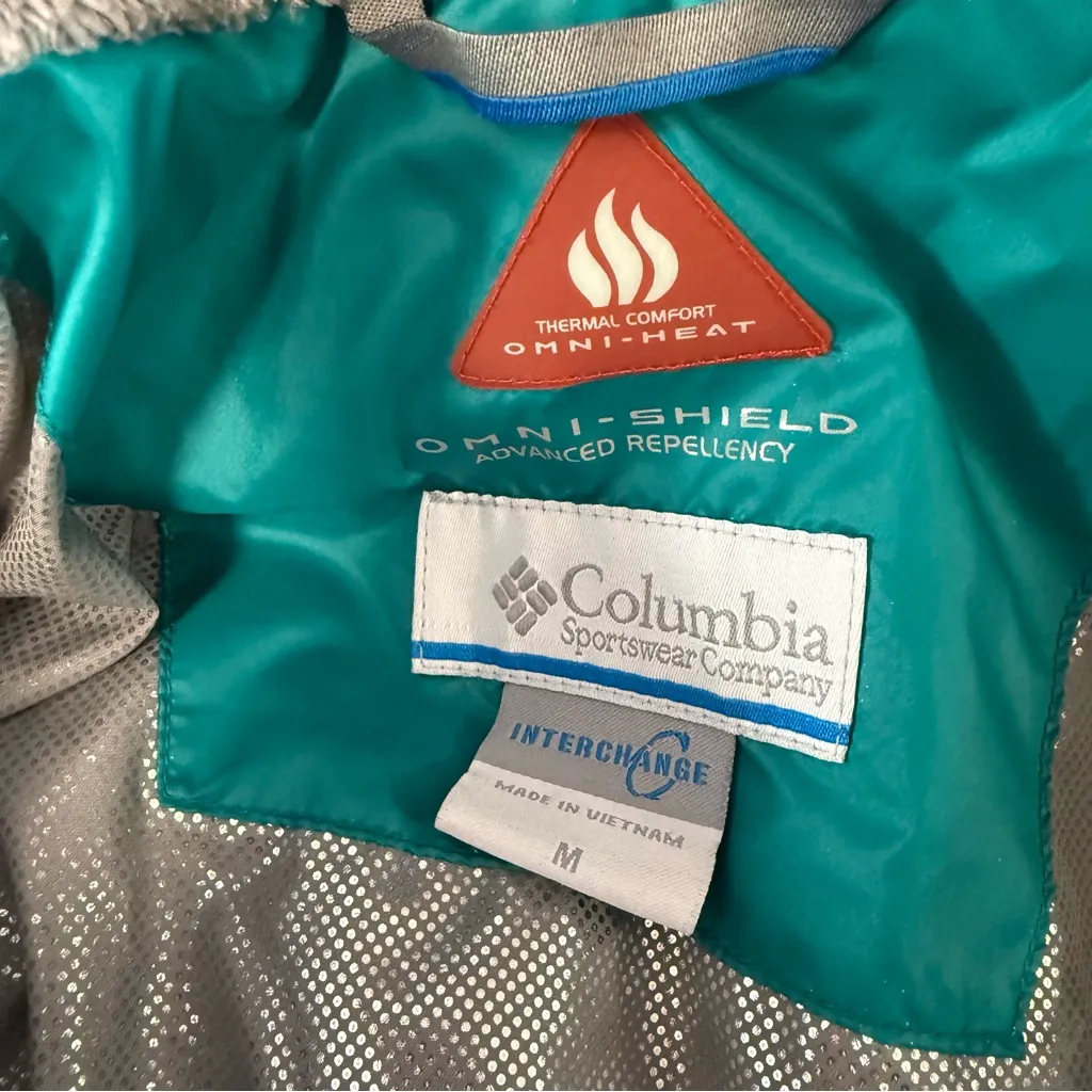 Columbia Women OmniHeat 3-in-1 Coat Interchange Multi Layer Ski Winter Baby Blue - Image 5