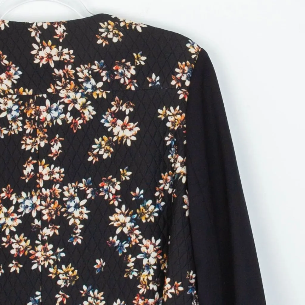 Logo Lori Goldstein Womens Quilted Floral Jacket Size 16 Black‎ Lagenlook Fairy - Image 8