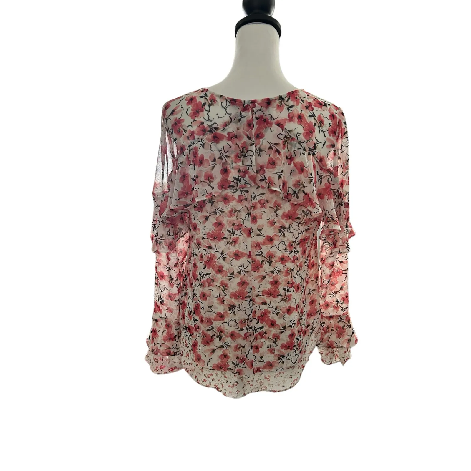 White House Black Market Pink White Size 4 Long Sleeve - Image 2