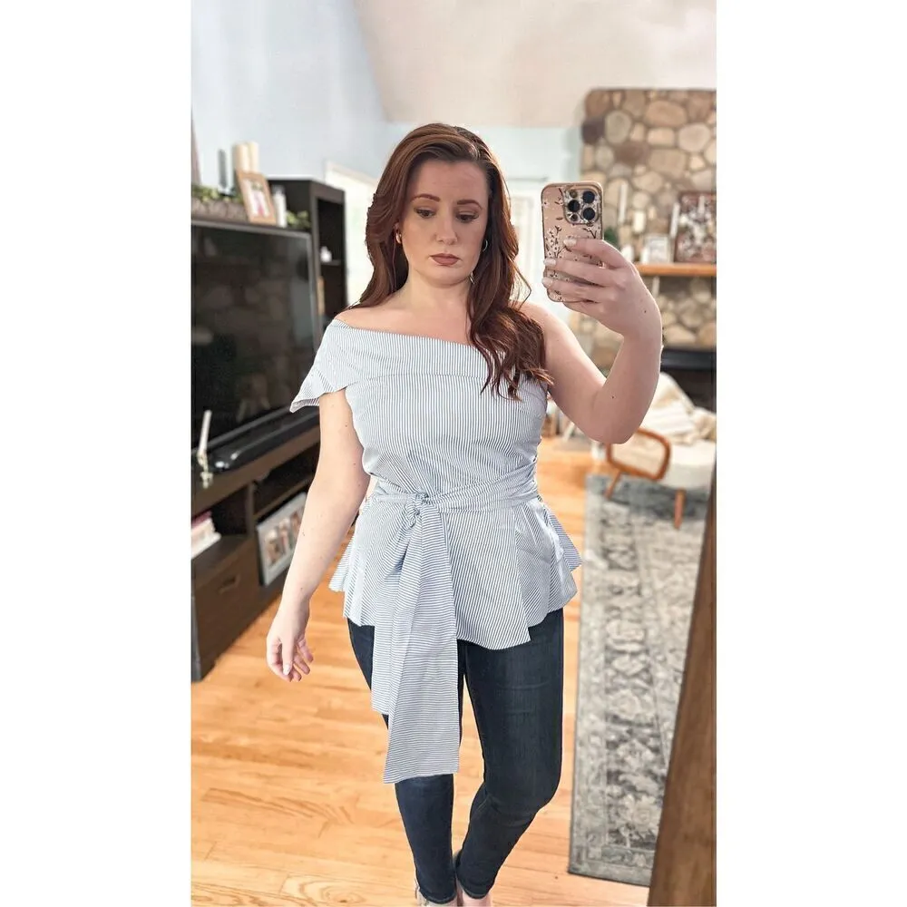 One shoulder sailor top White Size L - Image 6