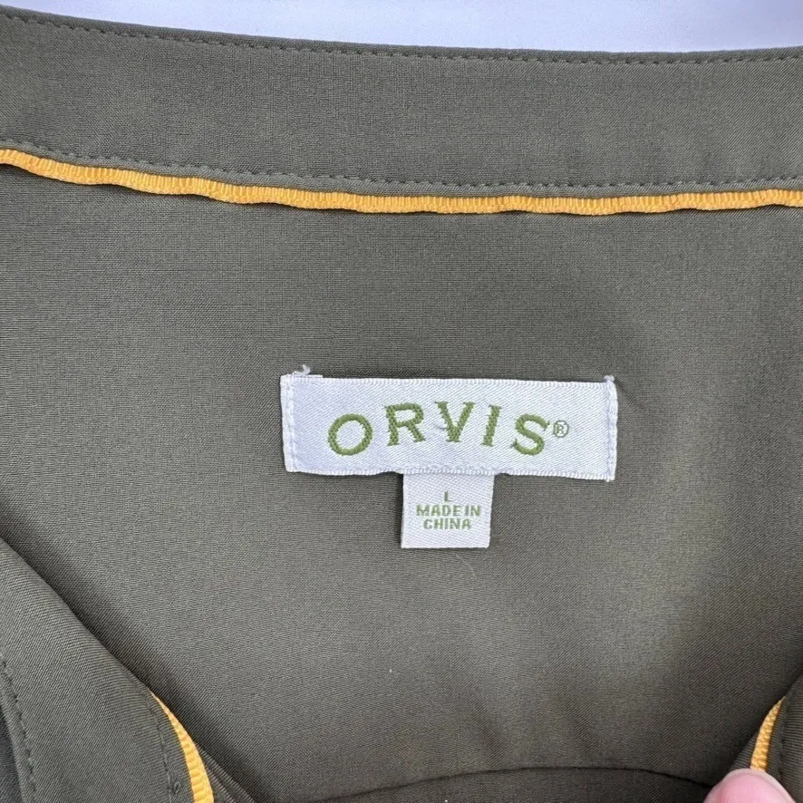 Orvis Performance Hiking Dress Womens L Olive Green Polyester Pockets Drawstring - Image 7