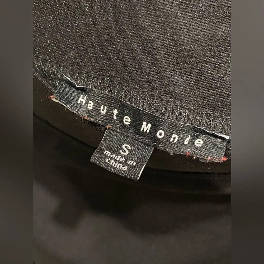 Haute Monde Black Lace Trim Mid-Length Knee-Length Bodycon Fitted Skirt - S - Image 11