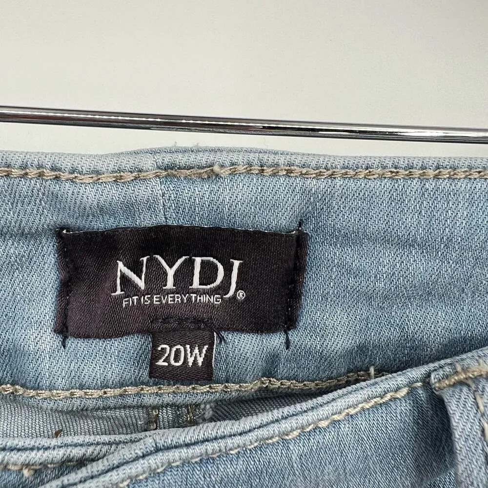 Not Your Daughter's Jeans NYDJ Marilyn Straight light wash blue jeans size 20W - Image 7