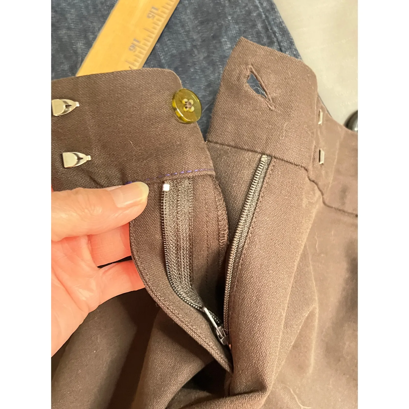 Boden size 16L pants brown dress wide leg high - Image 10