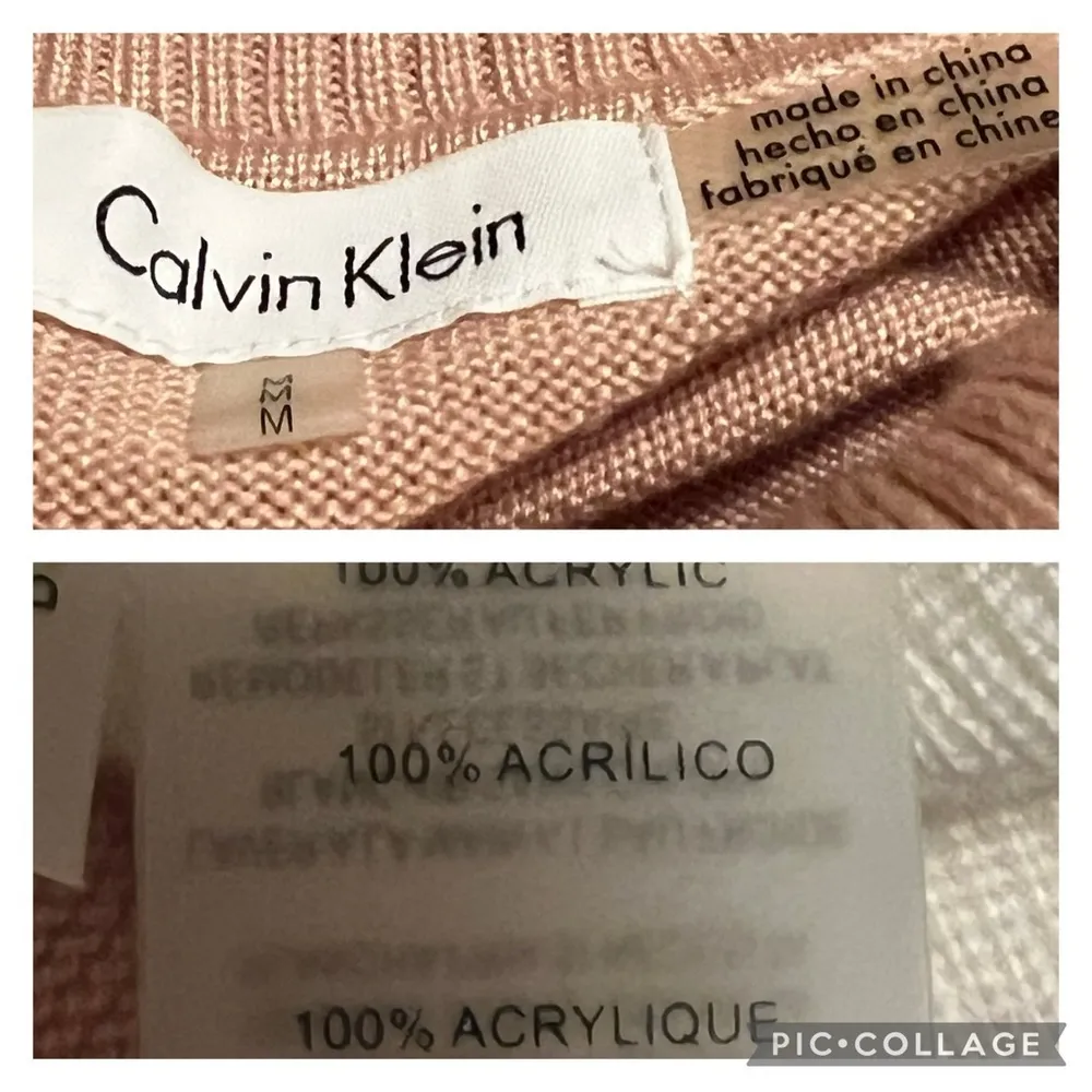 Calvin Klein Sweater Tunic Cowl Neck Color block Asymmetrical M Cozy Casual Soft - Image 14