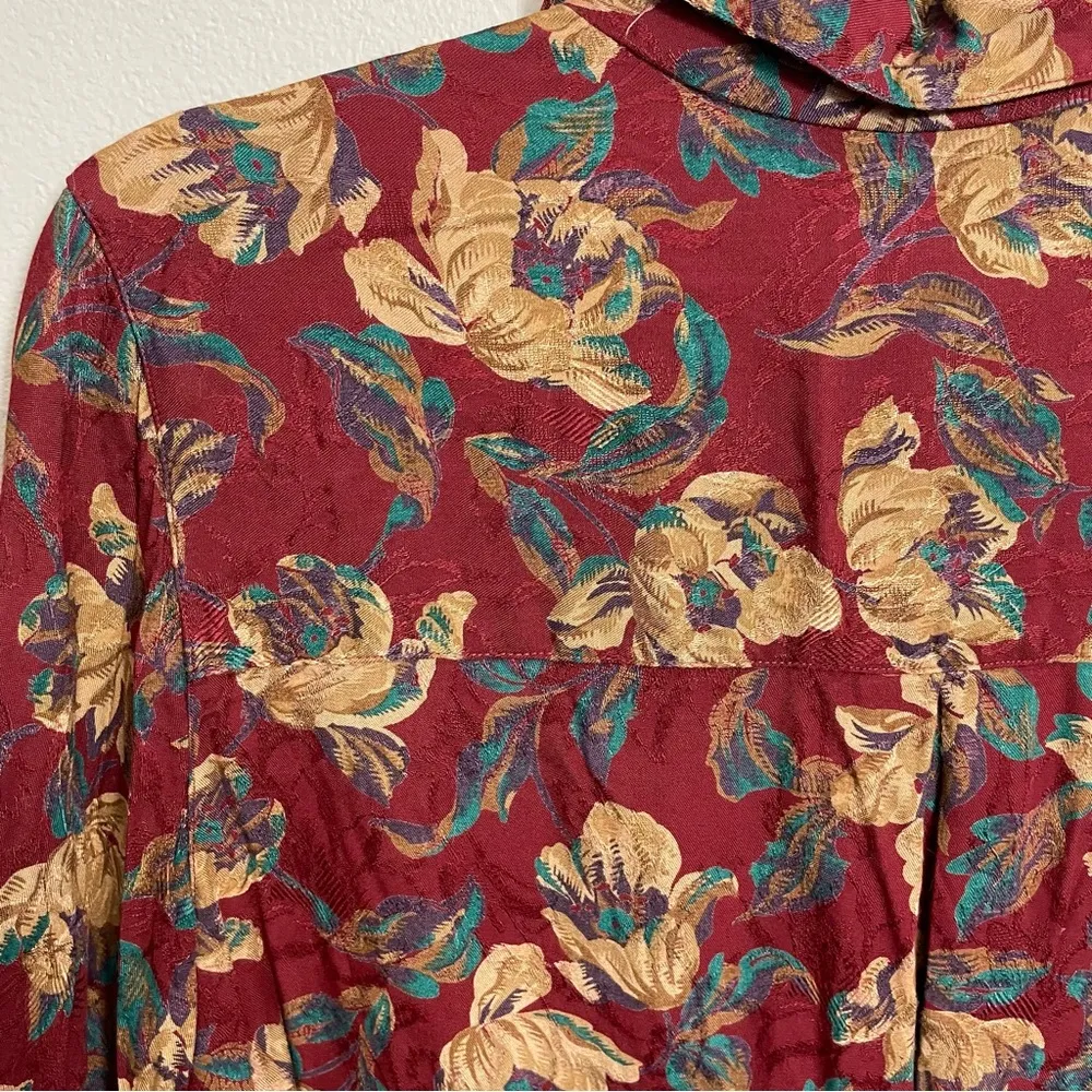 Christian Dior Chemises Vintage Rayon Button Down Blouse - Image 2