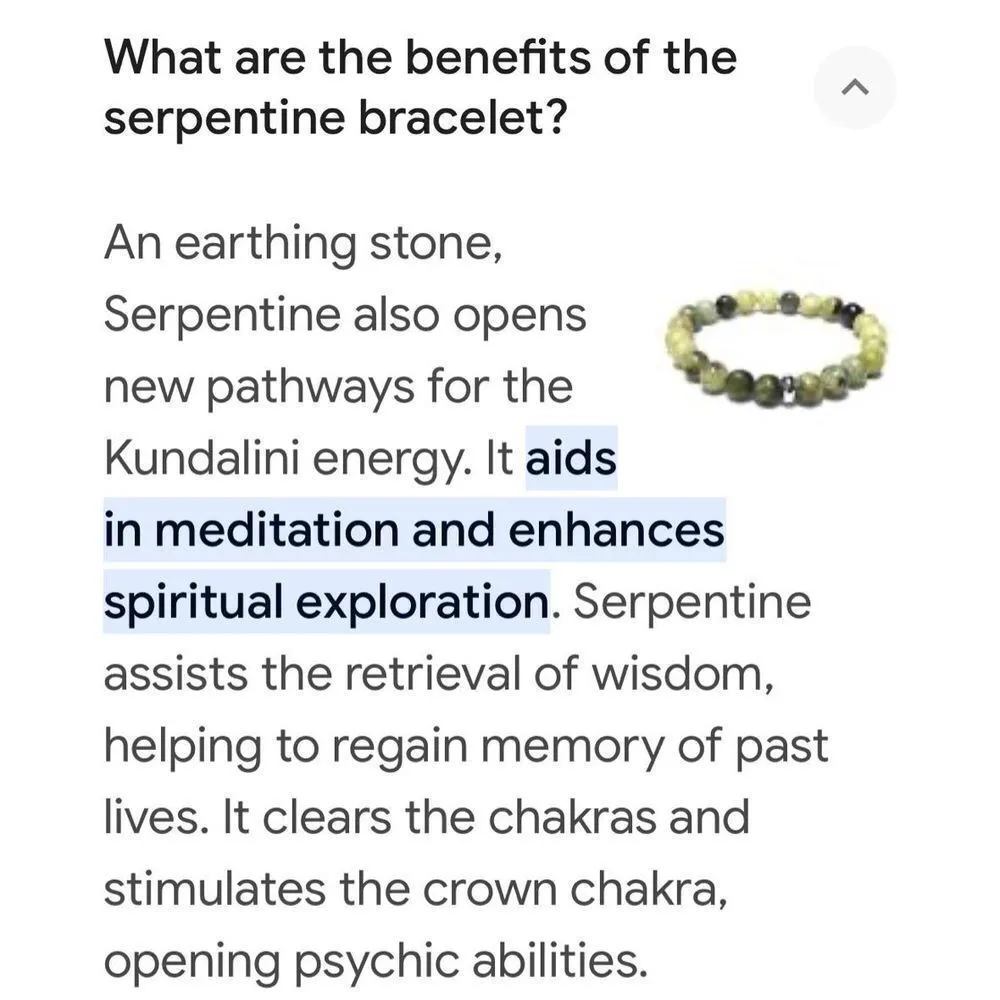 serpentine stone wide stretchy bracelet Yellow - Image 8