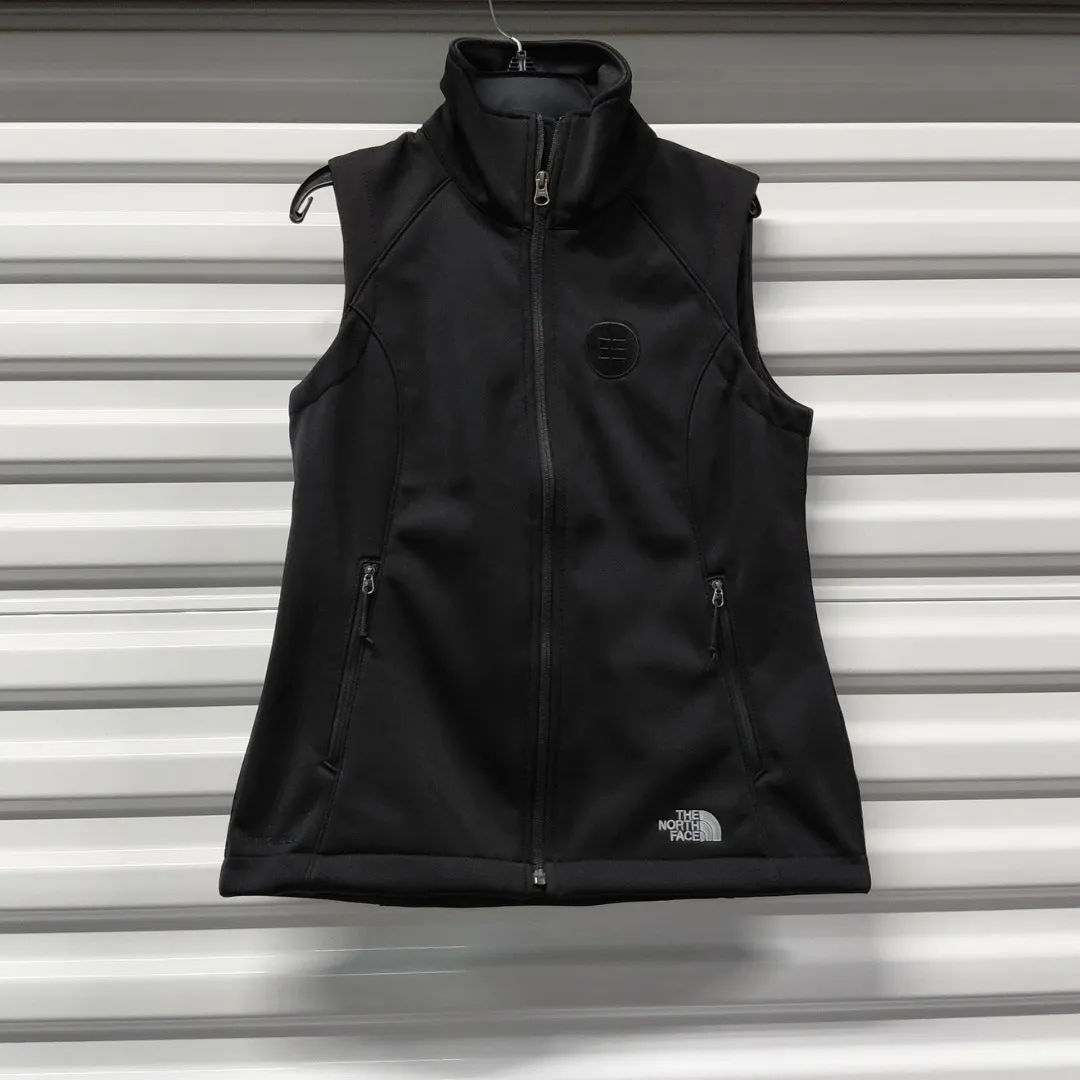 The North Face Womens Small Black Softshell Full Zip Vest Windproof Logo Jacket - Image 2