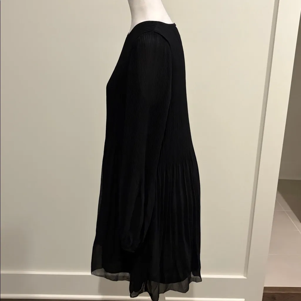 Aritzia Wilfred Pleated Chiffon Daydreamer Mini Dress Sz M - Image 10