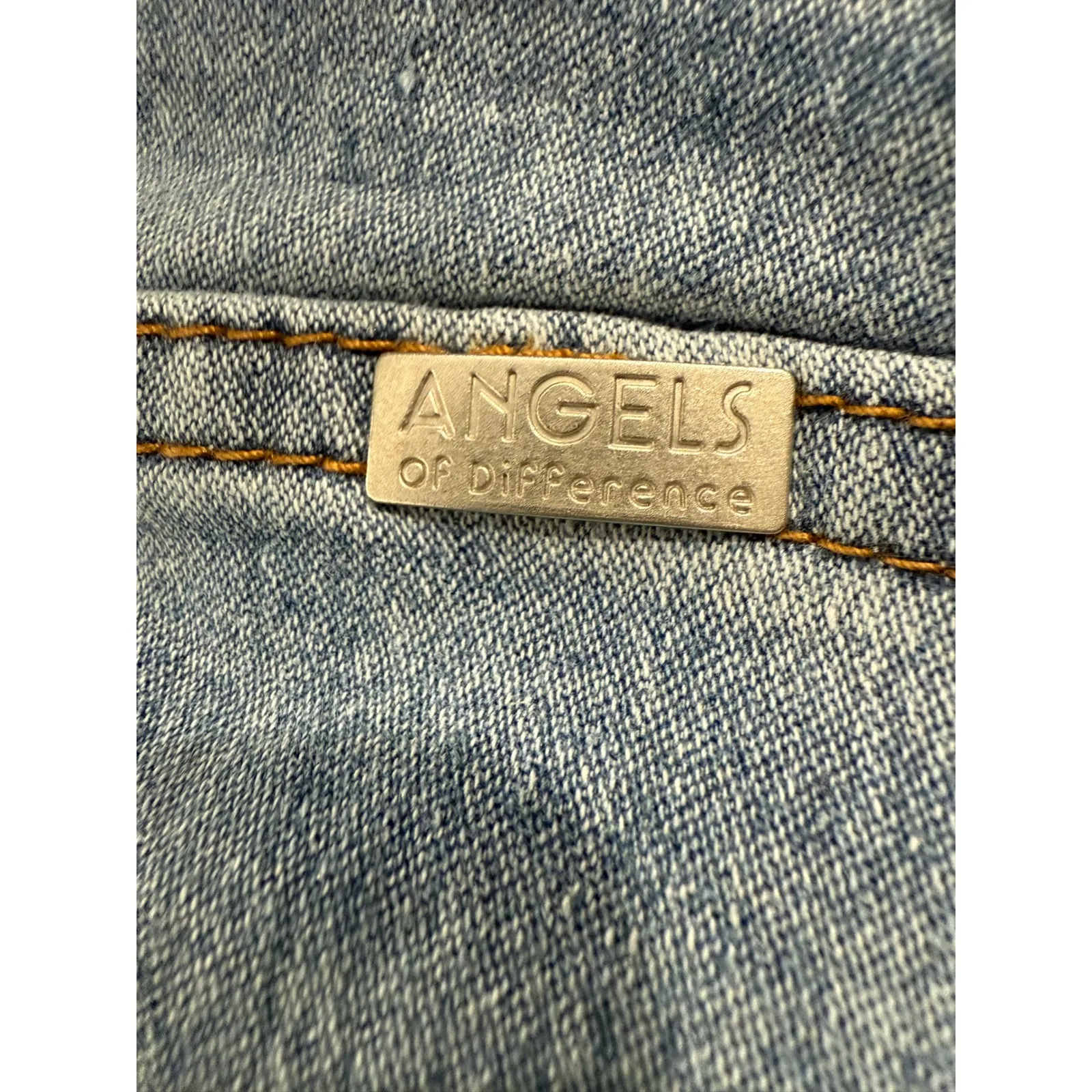 Angels Of Difference Jeans Size 10/30 Light Wash Wide Leg Denim Pants Blue - Image 6