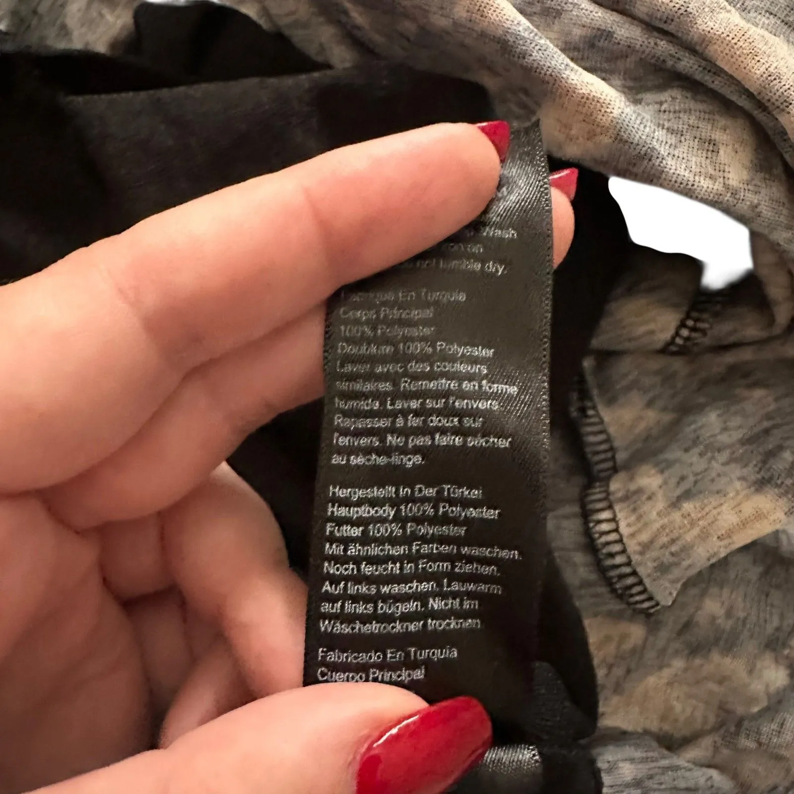 TOPSHOP‎ Tiedye Mesh Midi Dress Brown Black Sz 6 - Image 5