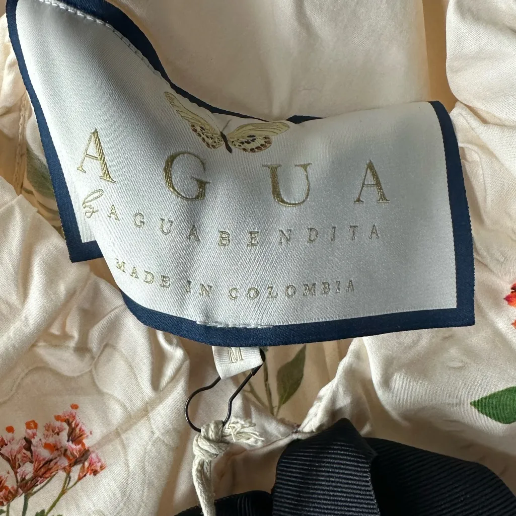 AGUA BY AGUA BENDITA Horizonte Oasis Mini Dress In Floral Print Size Medium Red - Image 7