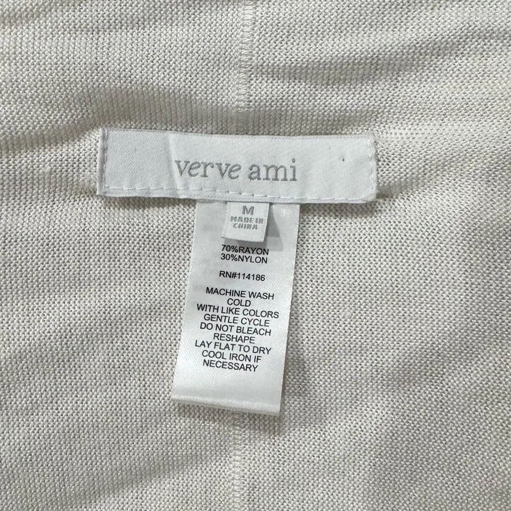 Verve Ami  White Open Front Cardigan Women's Medium - Image 2