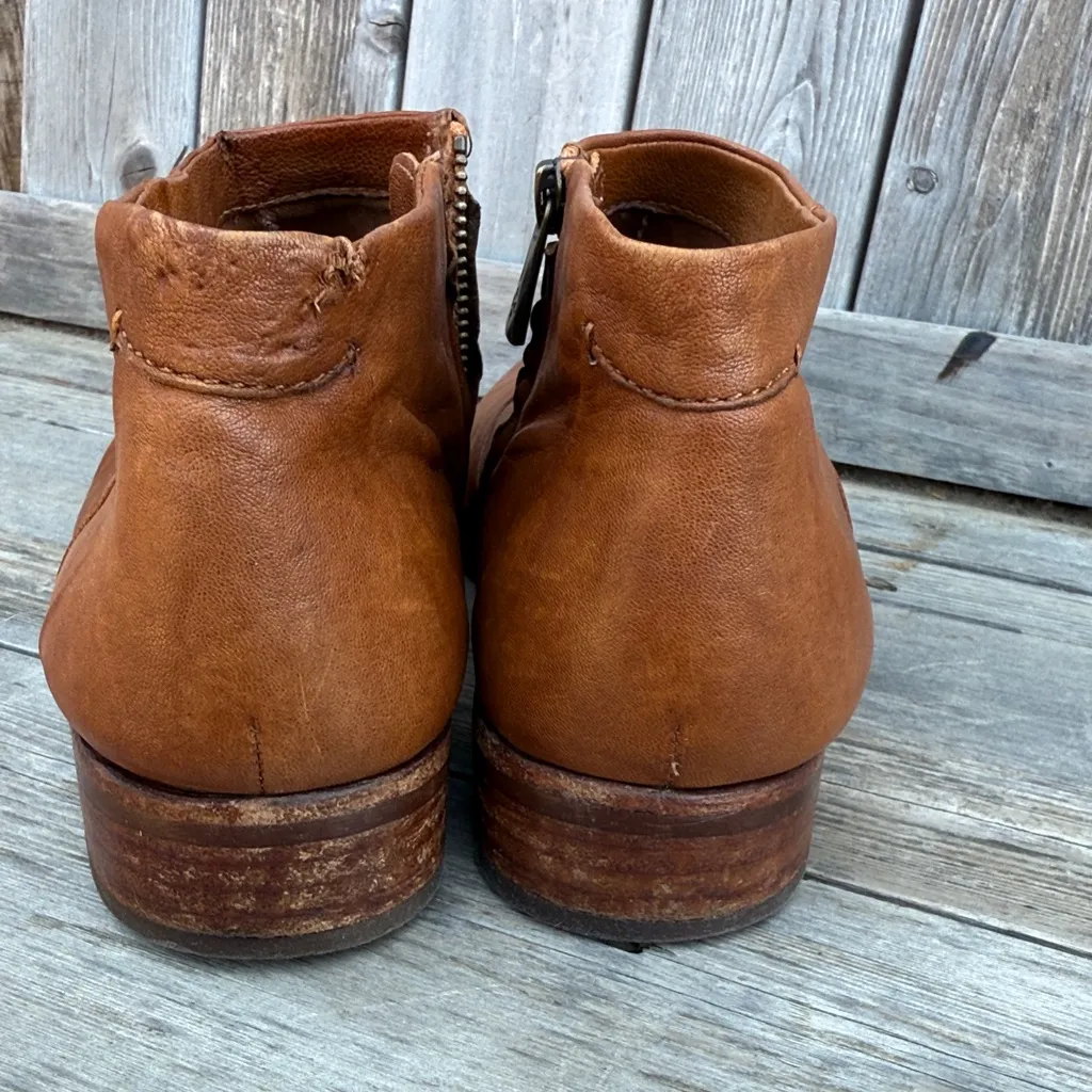 EUC Patricia Nash Women's Brown Leather Carla Ankle Boots Size 8.5 Business Cas. - Image 5
