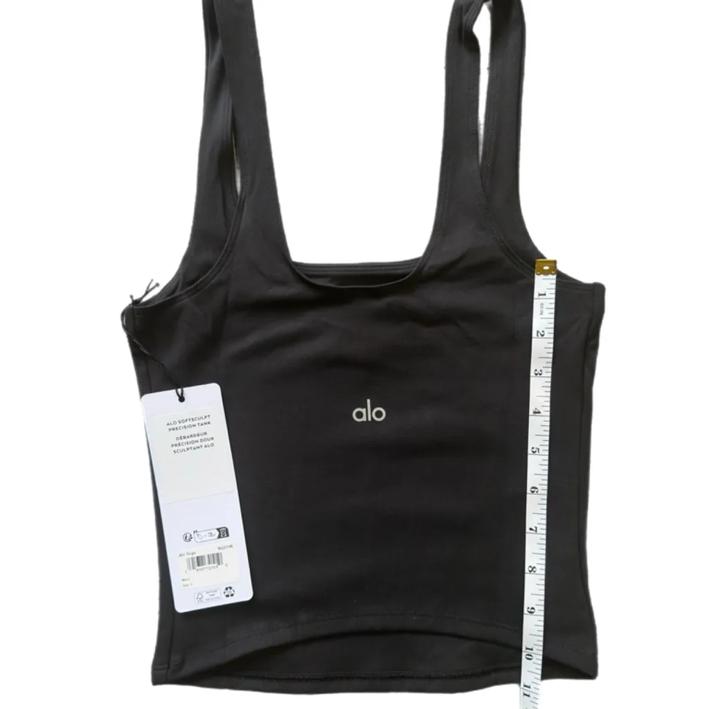 Alo Yoga Black Precision Tank + High-Waist Airlift Legging Set Sz S NWT $202 - Image 8