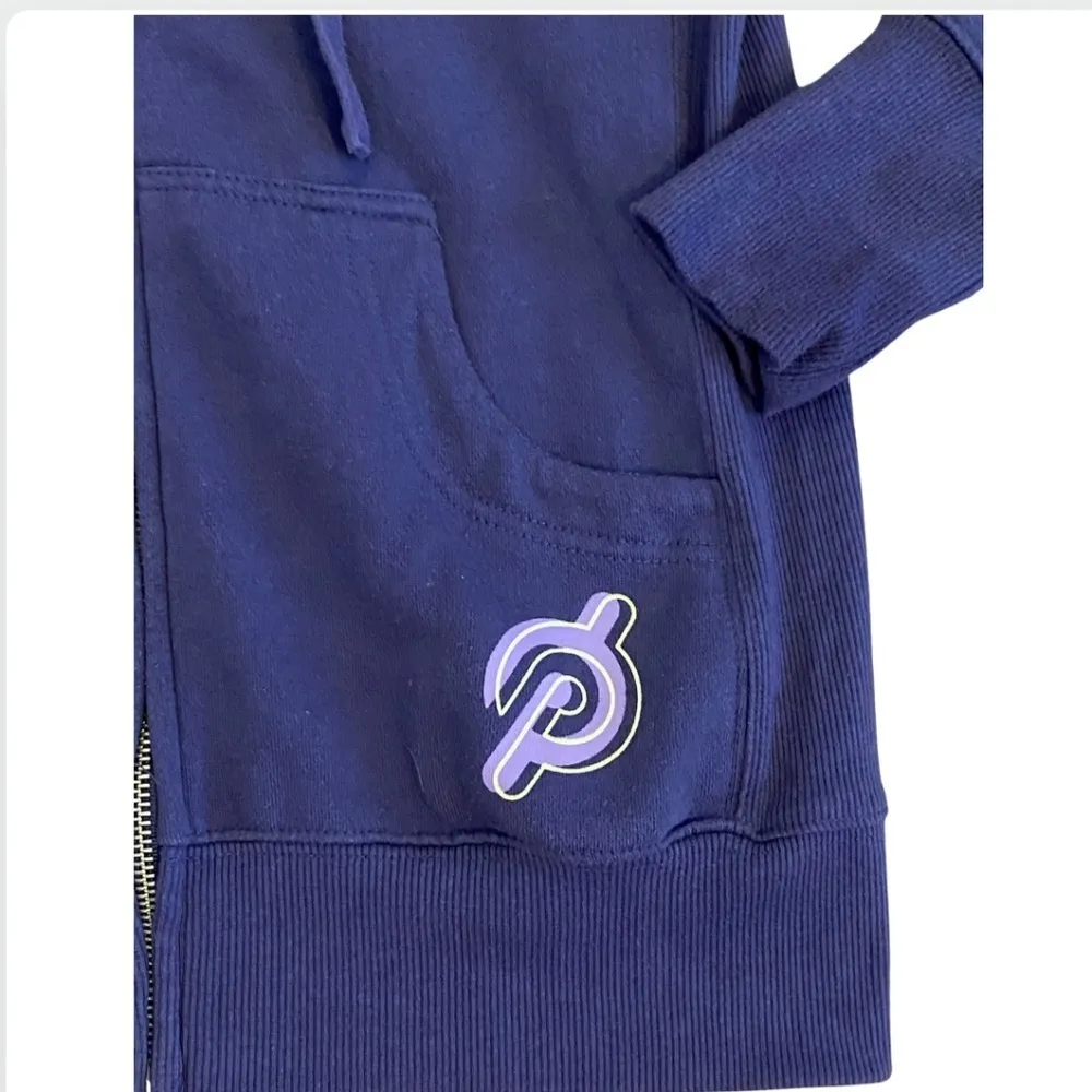 PELOTON Purple Logo Hoodie Cycling Sweatshirt Jacket - Image 5