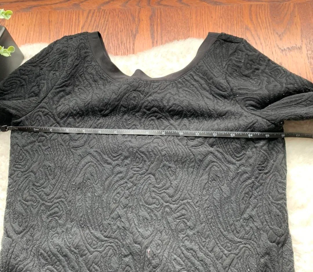 Black Pattern 3/4 Sweatershirt XS - Image 5