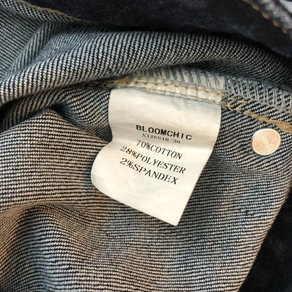 Bloomchic Slightly Stretchy High Rise Dark Wash Jeans Blue 22 - Image 6