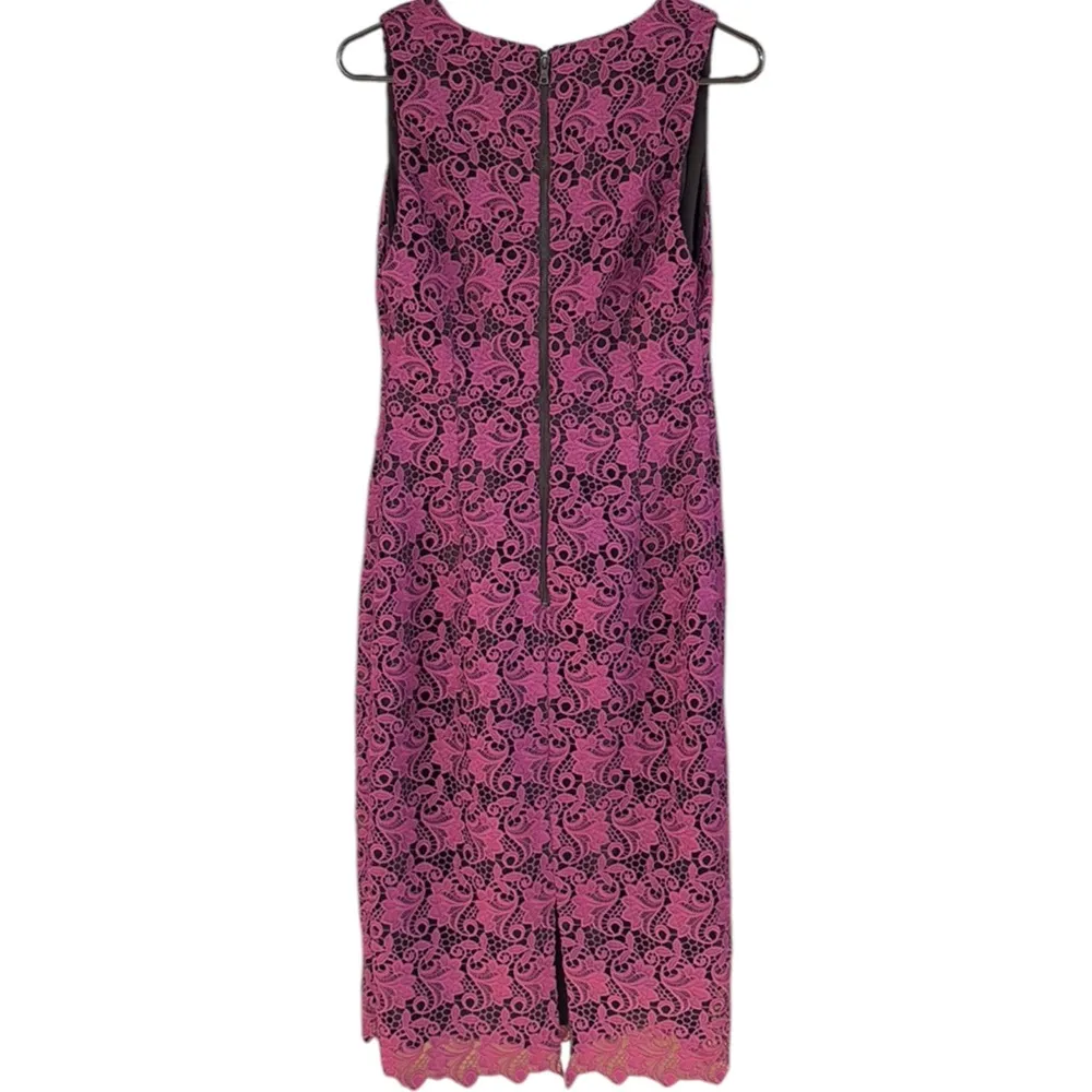 EUC Alice + Olivia Preslee Purple Lace Midi Dress Size 8 - Image 7