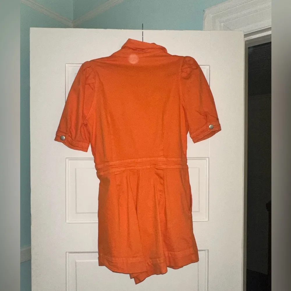 Day + Moon Orange Romper Size medium - Image 3