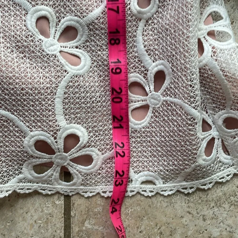 ALEXIS Boriana Off Shoulder Lace Romper White - Image 16