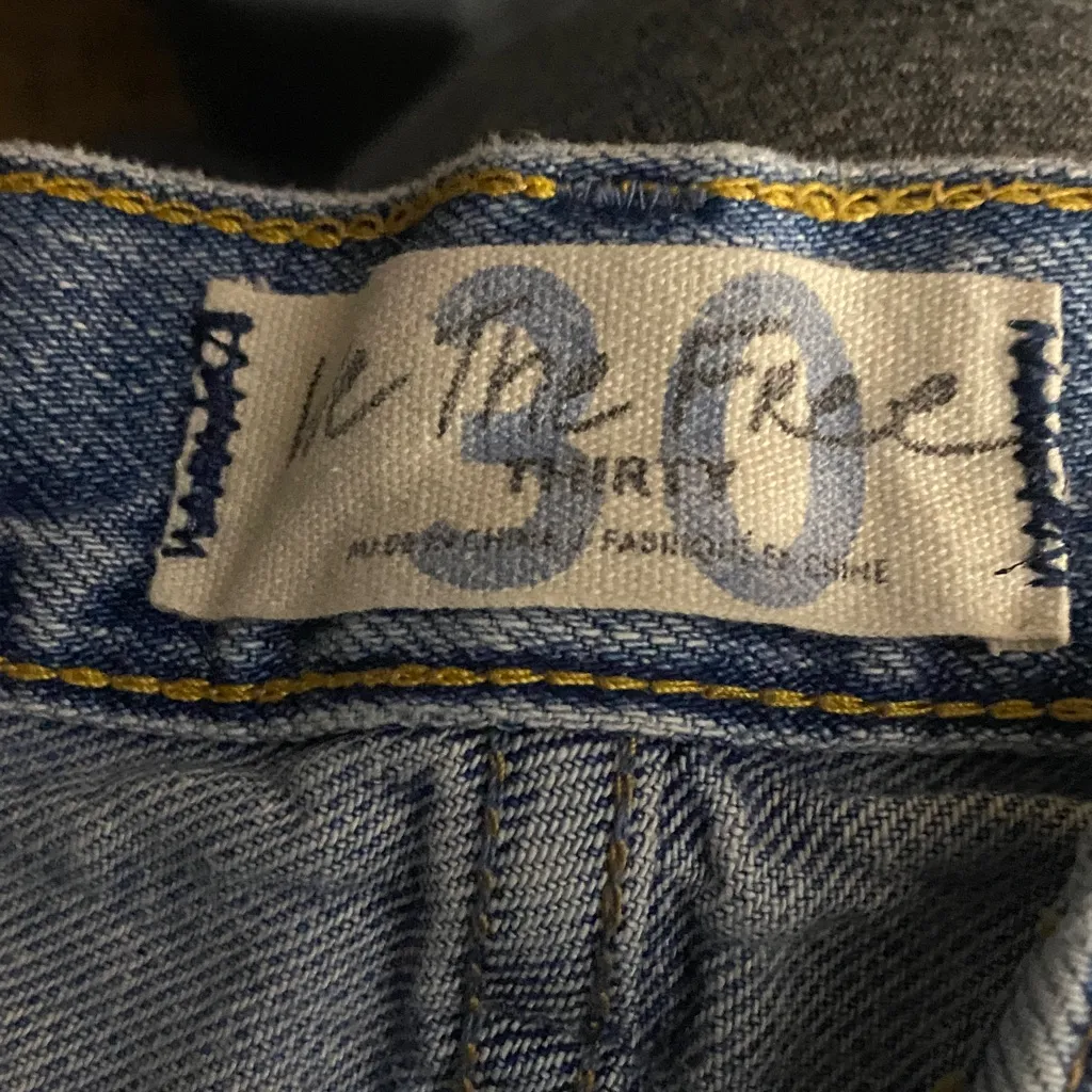 We The Free Light Blue Distressed Jean Shorts - Image 6