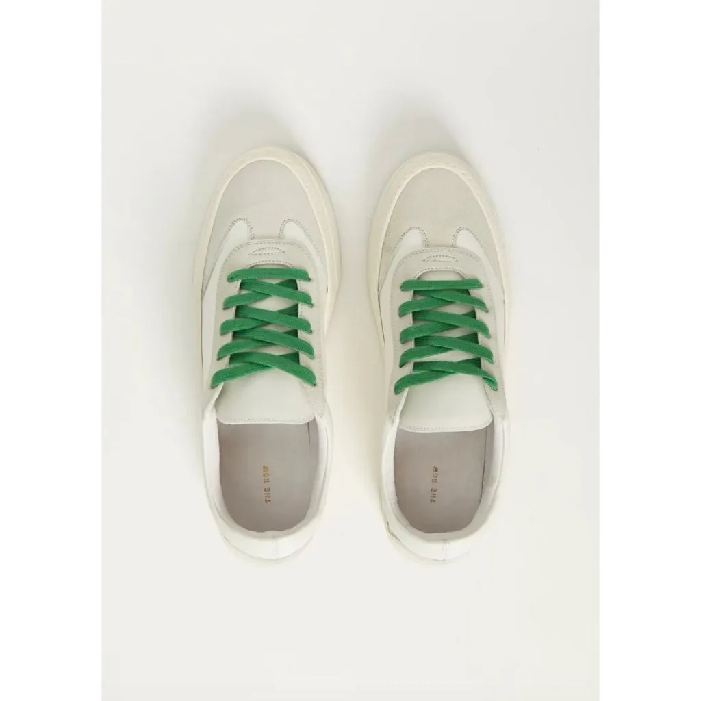 The Row Marley Suede Paneled Leather Sneakers Milk White Womens Size 35 5 - Image 4