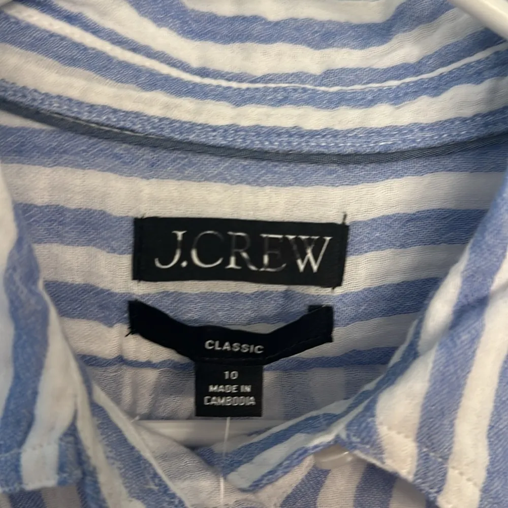 J. Crew Button-up Cotton Blouse striped - Image 2